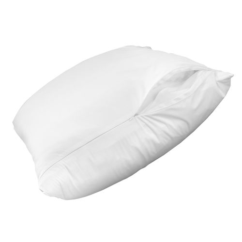 Protect-A-Bed AllerZip Smooth Pillow Protector with Zipper Closure, Queen Size 21x31